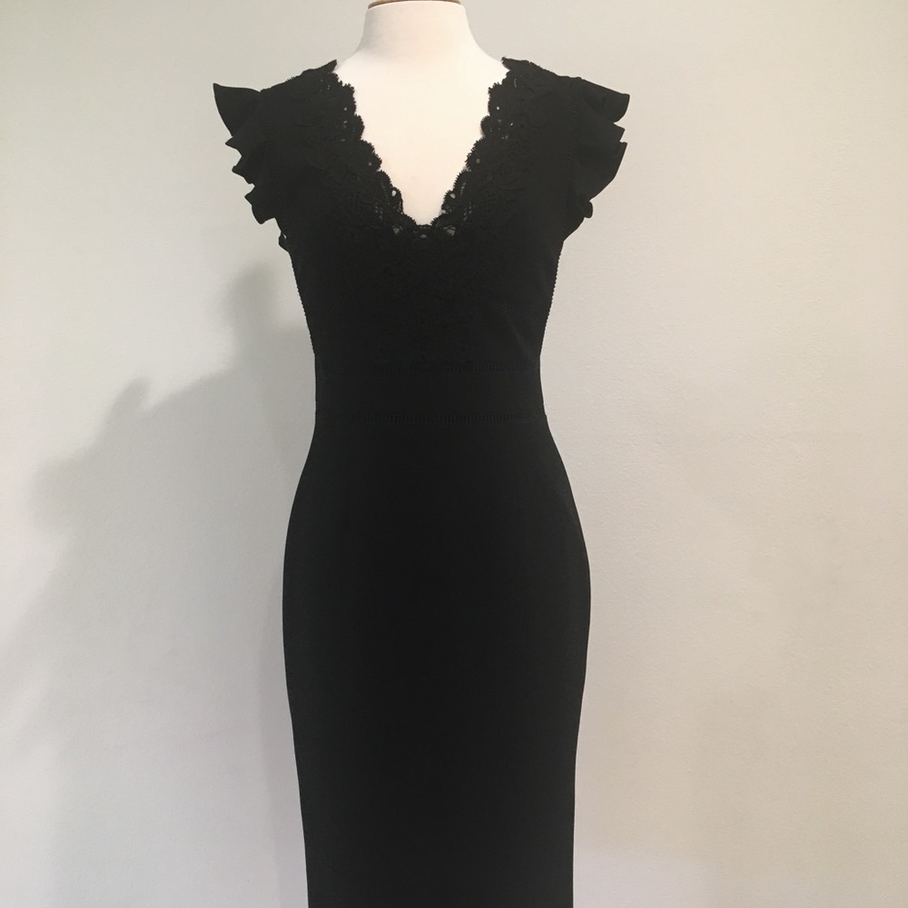 NWT Rebecca Taylor Black Lace Dress Size 6 & 10 - Picture 8 of 8
